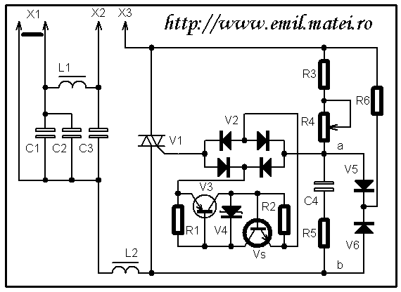 Schema variatorului de lumina rusesc RT-4