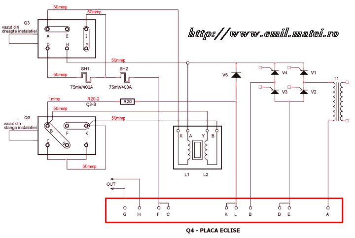 IUW400N - Schema conexiuni Q3, Q4