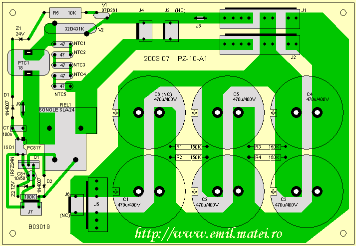 Circuit de pornire invertor de sudare JASIC ARC200 - PCB