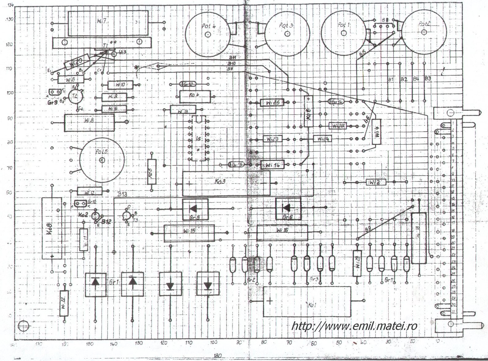 Freza Ruhla FUW250/IV - schema electrica