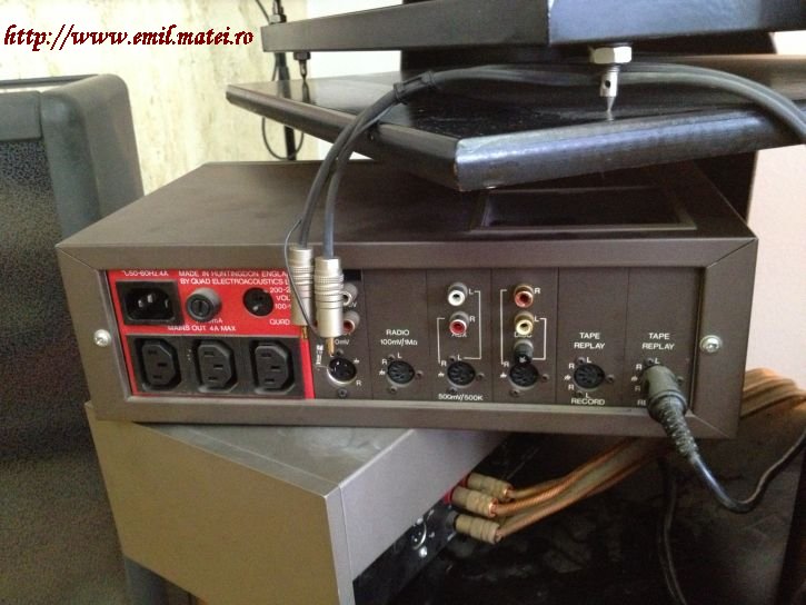 My QUAD44 Preamplifier (rear panel)